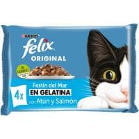 Selección de Pescados en Gelatina Félix Original, Pack 4x85 G