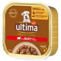 Alimento de Buey para Perro Adulto Mini Ultima, Tarrina 150 G