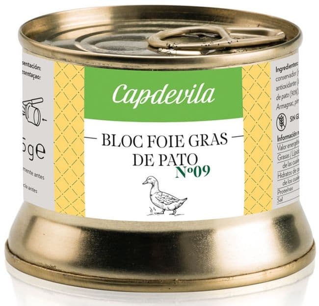 Bloc de Foie Gras de Pato Capdevila, Lata 135 G