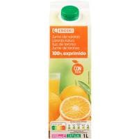 Zumo Natural de Naranja con Pulpa Eroski, Brik 1 Litro