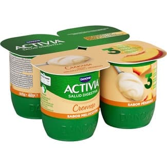 Bífidus Cremoso Sabor Melocotón sin Gluten Pack 4 Danone Activia