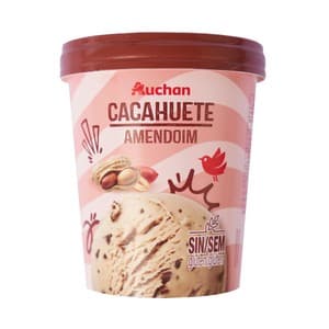Auchan Tarrina de Helado de Mantequilla de Cacachuete 500 Ml. 375 G. Producto Alcampo 350 G