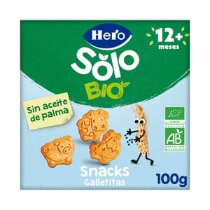 Hero Solo Bio Galletitas con Forma de Animales, Elaboradas con Cereales 100% Ecológicos, a Partir de 12 Meses 100 G.