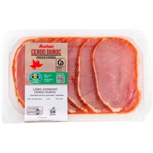 Alcampo Cultivamos LO Bueno Filetes de Lomo Adobado de Cerdo Duroc 350 G.