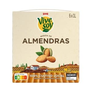 Vivesoy Bebida de Almendras de Cultivo 100% Local de Pascual 6 X 1 L. 6000 ML