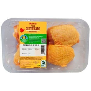 Alcampo Cultivamos LO Bueno Contramuslos de Pollo Certificado con Piel Bandeja. 412.5 G