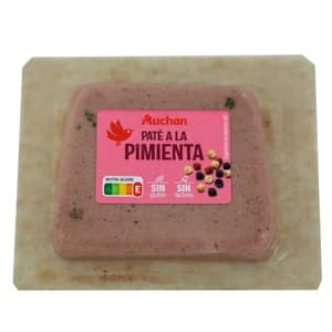 Auchan Paté a la Pimienta, sin Gluten y sin Lactosa 75 G. Producto Alcampo