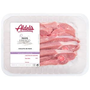 Aldelís Bandeja de Chuletas Frescas de Pavo. 450 G
