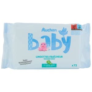 Producto Alcampo Baby Toallitas Húmedas para Bebé con Aloe Vera y Acción Refrescante 72 Uds.