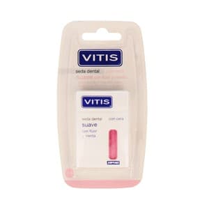 Vitis Seda Dental con Cera Suave, Flúor y Menta Vitis 50 Metros 5000 UD