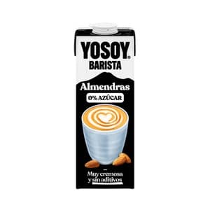 Yosoy Barista Bebida Vegetal de Almendras 0% Azúcar, Especial Café 1 L. 1000 ML