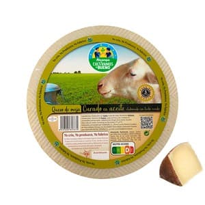 Alcampo Cultivamos LO Bueno Queso de Oveja Curado en Aceite, Leche Cruda, - Trozo 225 G