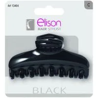 1 Pinza Grande Clásica Negra Elison, Pack 1 Ud.