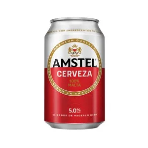 Amstel 100 % Malta Cerveza Lata de 33 Cl. 330 ML
