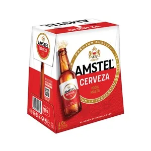 Amstel 100 % Malta Cervezas Pack 6 Uds. de 25 Cl.