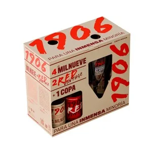 1906 Estuche de Cervezas 4re + 2rv + Copa 1980 ML