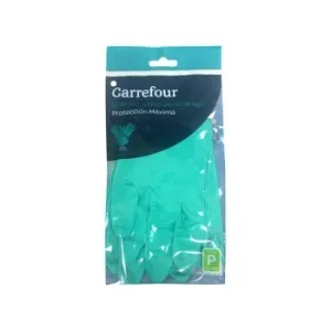 2 Guantes Especial Lejía de Nitrilo Carrefour  P - Verde
