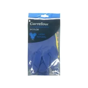 2 Guantes Reforzados de Látex Carrefour  M - Bicolor