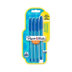 4 Bolígrafos Tinta Azul Inkjoy 100st Bl4 Paper Mate