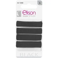 4 Elásticos Clásicos Negros Elison, Pack 1 Ud