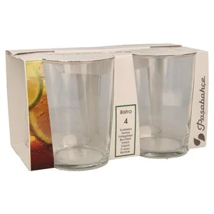 Pack de 4 Vasos de Sidra o Cerveza con Capacidad de 0,5 Litros, Modelo Bistro Initial.