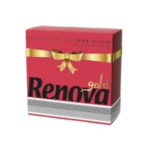 Set de 40 Servilletas 2 Capas de Celulosa Renova Gold 40pz - Rojo