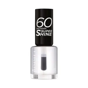 Rimmel 60 Seconds Super Shine Tono 740 Clear Esmalte de Uñas 3 en 1, con Acabado Brillante.