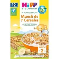 Muesli 7 Cereales Bio Hipp, Caja 200 G