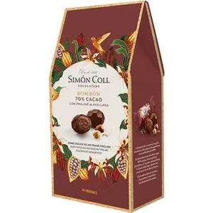 Bombones 70% Cacao con Praliné de Avellanas Simon Coll