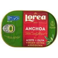 Anchoas en A. de Oliva Virgen Extra Arbequina Lorea, Lata 55 G