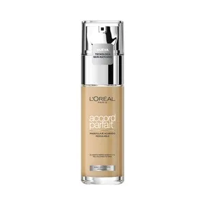 L´oréal Paris Accord Parfait  Tono 4 N Beige Base de Maquillaje Modulable con Ácido Hialurónico.