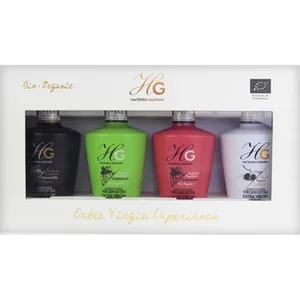 Aceite de Oliva Virgen Extra Manzanilla Hojiblanca Arbequina y Coupage Estuche 4  Hacienda Guzman 250 ML
