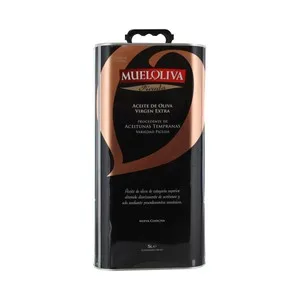 Aceite de Oliva Virgen Extra Procedente Aceitunas Tempranas Variedad Picuda Mueloliva Lata de 5 L. 5000 ML