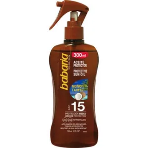 Aceite Protector Monoi Tahiti Spf-15 Acelerador del Bronceado Resistente al Agua Babaria