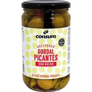 Aceituna Gordal Picante con Hueso 330 Gr