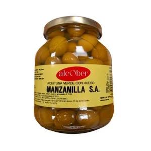 Alcober Aceituna Manzanilla Sabor a Anchoa 400 G.