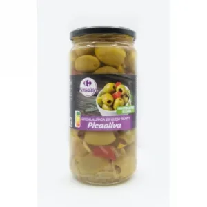 Aceituna sin Hueso Aliñada Picante Picaoliva Sensation Carrefour 340 G.
