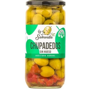 Aceitunas Gordal Chupadedos sin Hueso  la Sabrosita 350 G