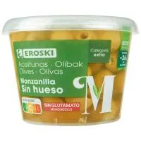 Aceitunas Manzanilla sin Hueso Eroski, Frasco 250 G