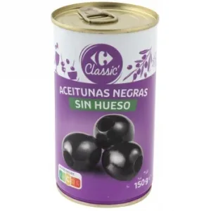 Aceitunas Negras Cacereñas sin Hueso Classic Carrefour 150 G.