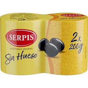 Aceitunas Negras Cacereñas sin Hueso Pack 2 Serpis