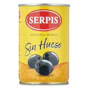 Aceitunas Negras sin Hueso Serpis 130 G