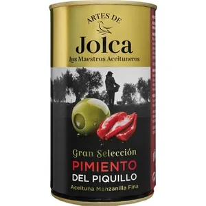 Aceitunas Rellenas con Pimiento del Piquillo sin Gluten Artes de Jolca
