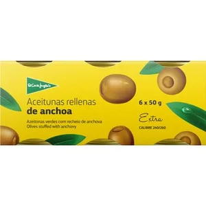 Aceitunas Rellenas de Anchoa Pack 3  Serpis 50 G