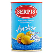 Aceitunas Rellenas de Anchoa Ligeras Serpis 130 G