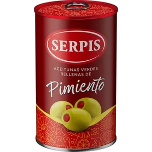 Aceitunas Rellenas de Pimiento sin Gluten Serpis