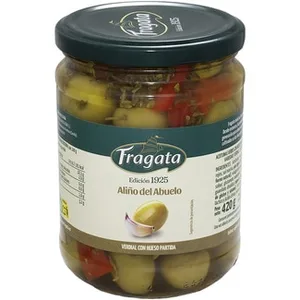 Aceitunas Verdes con Hueso Aliño del Abuelo Verdial Partida  Fragata 250 G