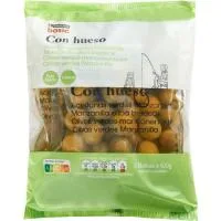 Aceitunas Verdes con Hueso Eroski Basic, Pack 3x100 G