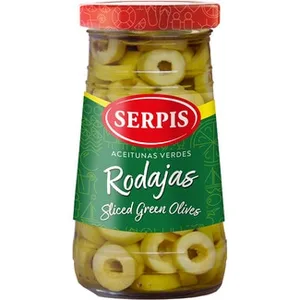 Aceitunas Verdes Manzanillas en Rodajas  Serpis 150 G