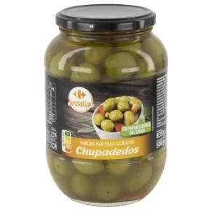 Aceitunas Verdes Partidas Chupadedos Sensation Carrefour 500 G.